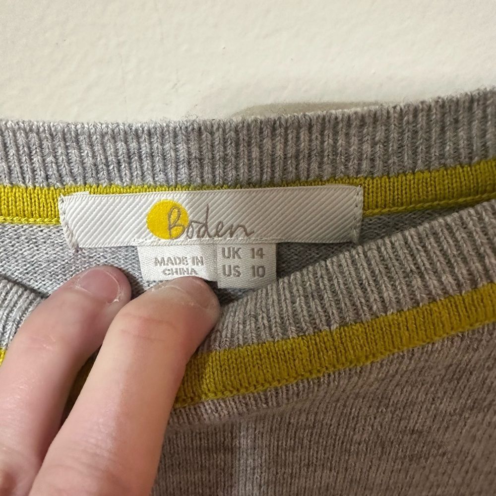 Boden Alba Dress Grey Melange - Picture 2 of 7